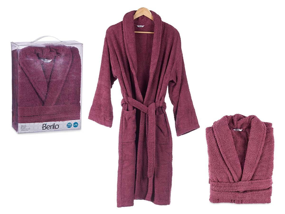 Berilo Albornoz Rojo 100% Algodón Tallas L XL 500Gr Dimensiones 10.5x37x28 cm (6 Unidades)