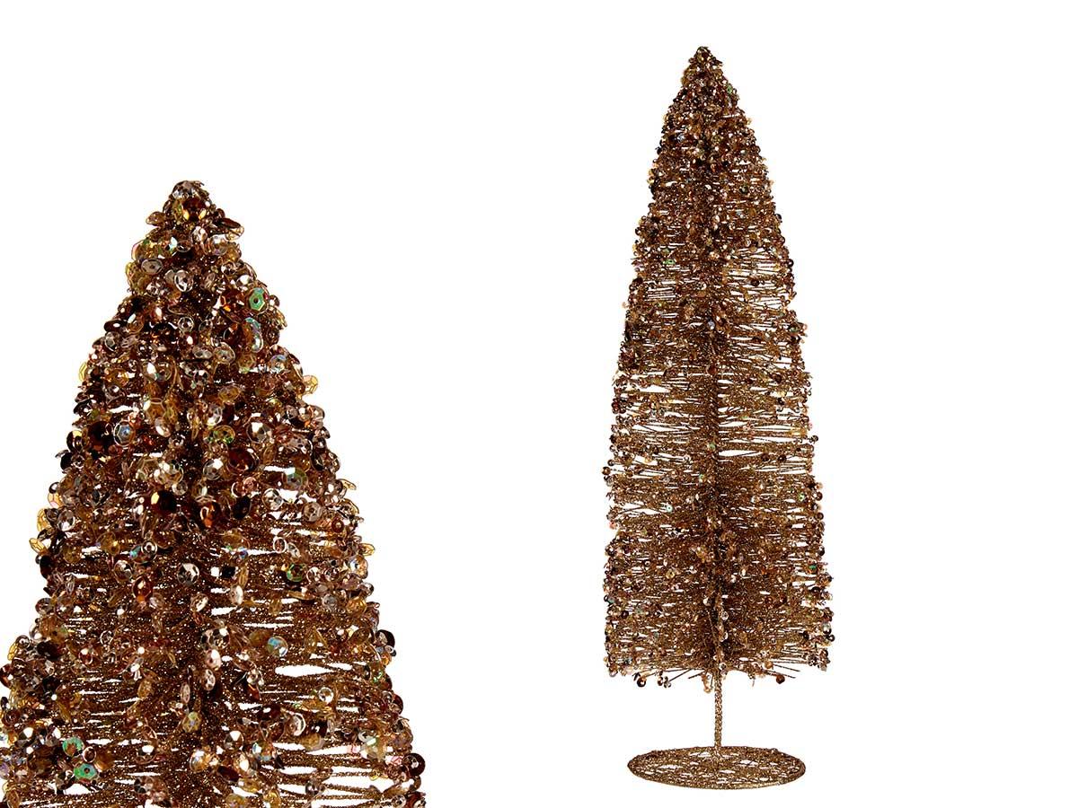 Krist+ Árbol de Lentejuelas Oro 10x41x10 cm (24 Unidades)