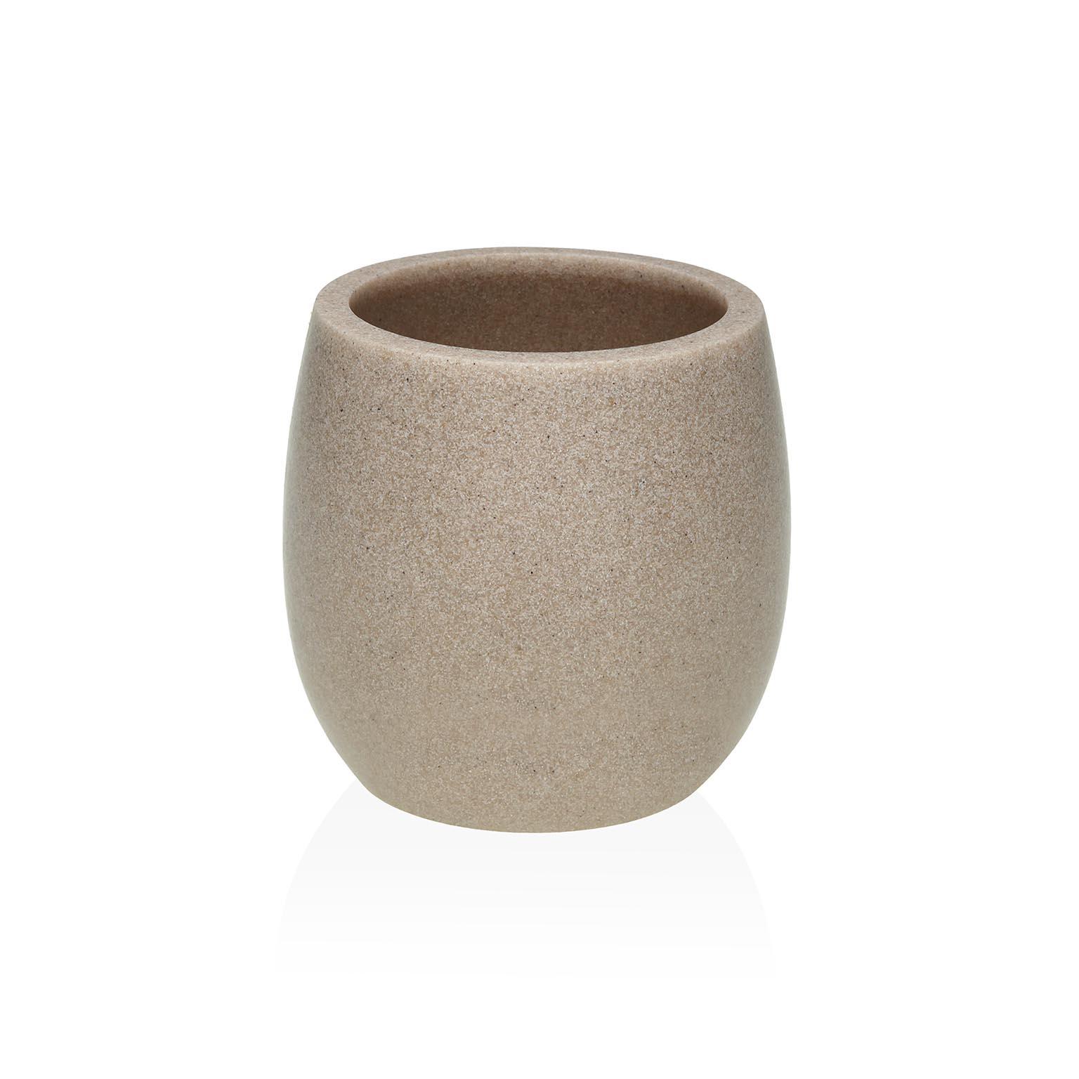 Portacepillos de Dientes Versa Luvo Beige Resina 95 x 90 x 95 cm