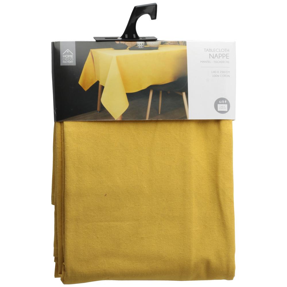 Home Deco Factory Mantel Mostaza 140x250 cm Poliéster-Algodón