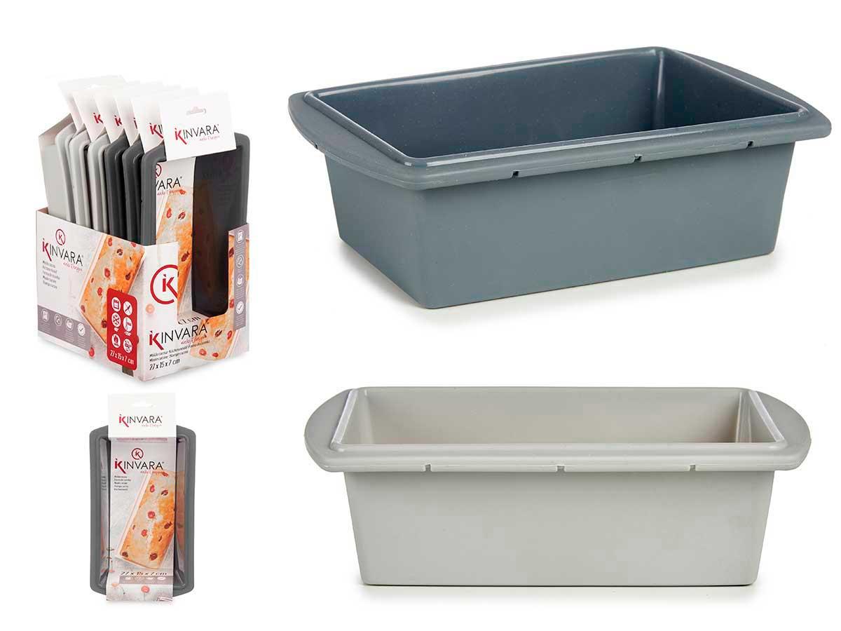 Kinvara Molde de Silicona para Bizcocho Surtidos, 16x7x27 cm, Apto para Horno, Congelador y Lavavajillas (12 Unidades)