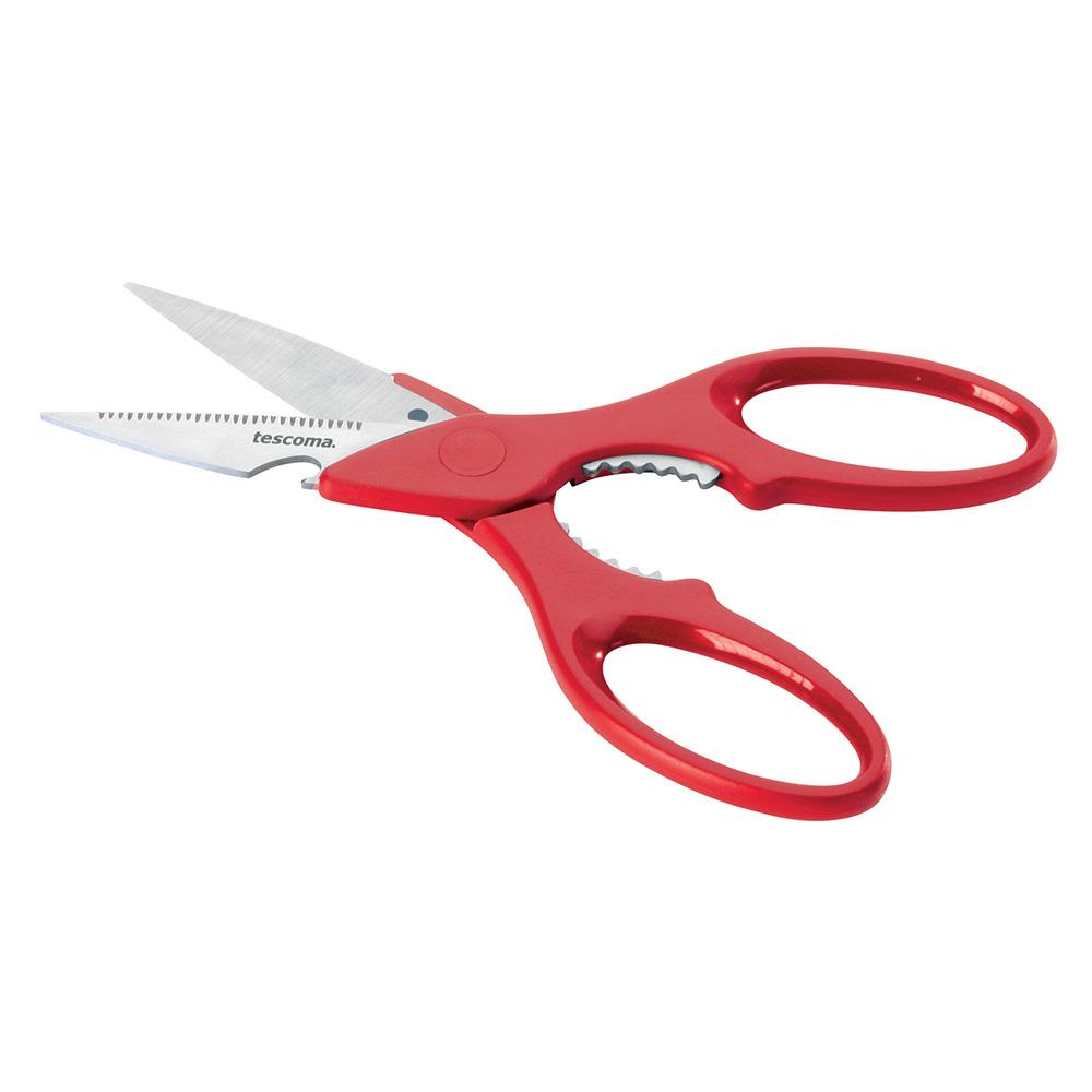 Tescoma Tijeras multiusos Presto 22cm, acero inoxidable y plástico resistente, para aves, verduras, papel, tela y nueces