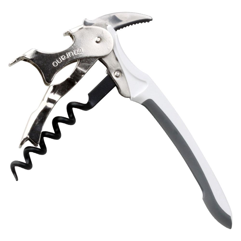 1946 Sacacorchos de Doble Gatillo Dos Tiempos con Descapsulador Incorporado, Tacto Suave, Colores Surtidos Aleatorios