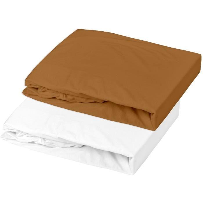Domiva DOM3700948339985 Sábana bajera ajustable Poliuretano Alese - 60x120 cm - Caramelo