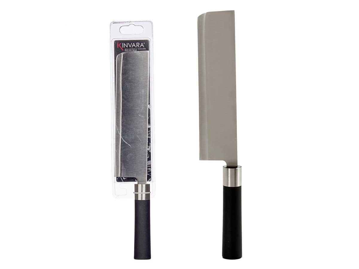 Kinvara Cuchillo Hacha de Acero con Mango Negro, 33x2.5x5.6 cm (24 Unidades)