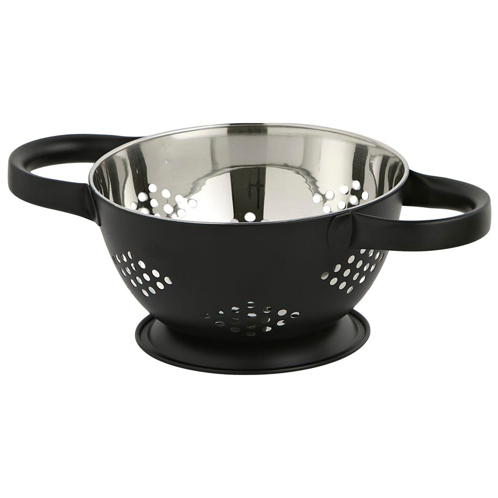 Day Escurridor de acero inoxidable con pie y asas, 22x14 cm, colores surtidos