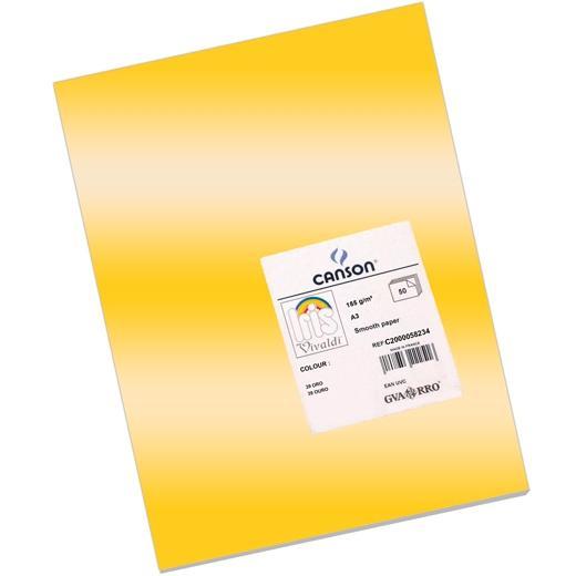 Guarro Cartulina Oro DIN A3 280g para Dibujo y Manualidades - Paquete de 50 Hojas