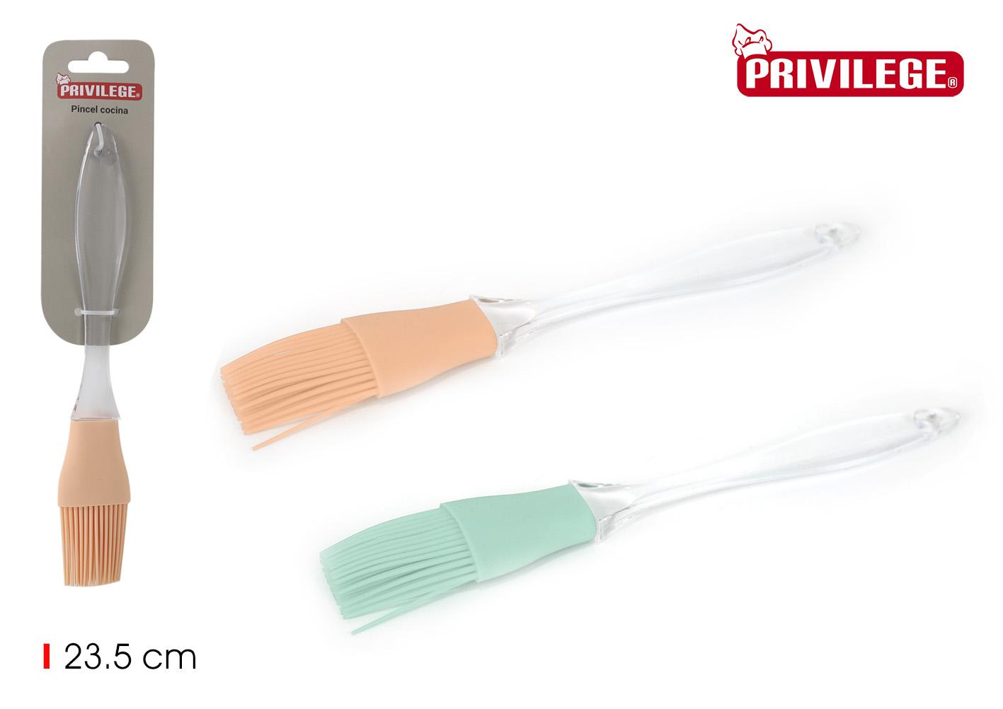 Privilege Pincel de Silicona Mango Clear 24 cm para Cocina y Repostería (36 Unidades)