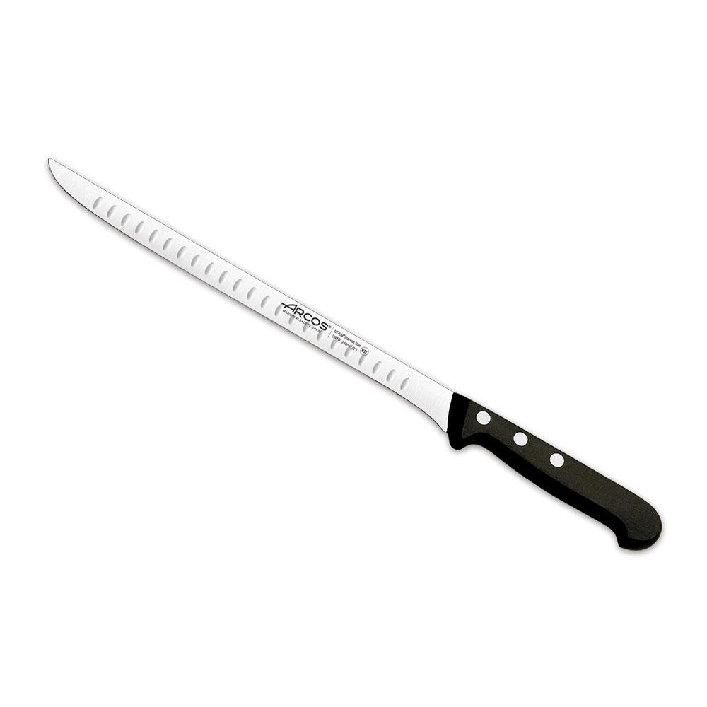 Arcos Cuchillo Jamonero Flexible con Alveolos 240 mm Serie Universal Acero Nitrum Mango Negro Bactiproof