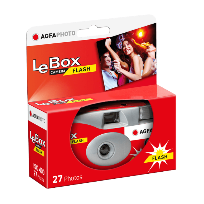 AGFA LEBOX 27 FLASH CÁMARA ANALÓGICA DESECHABLE