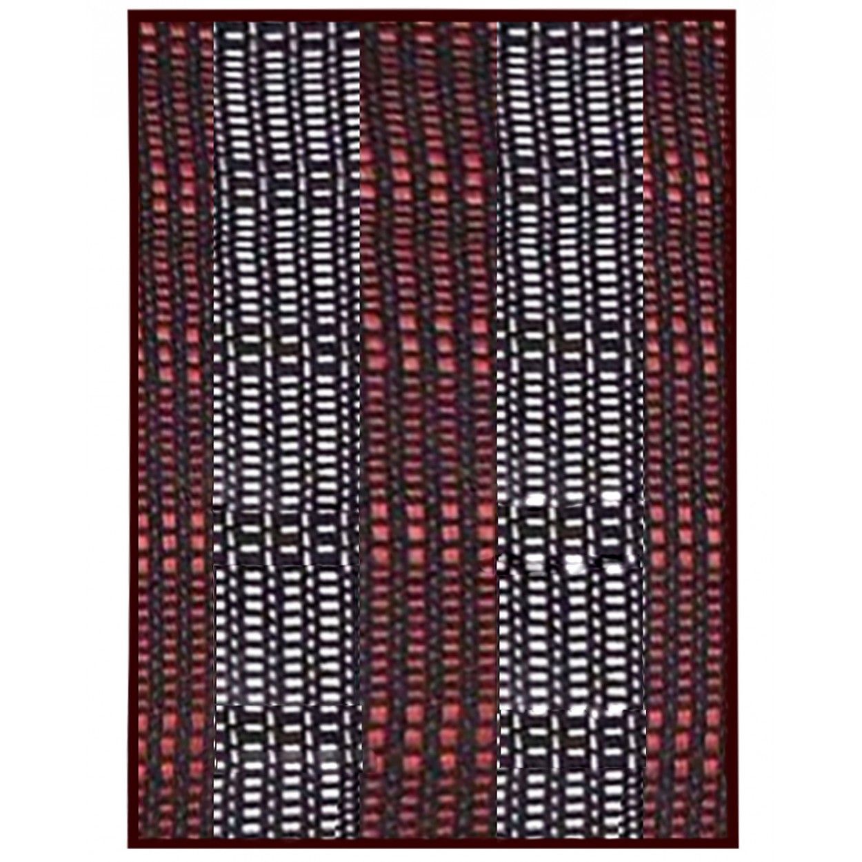 ALFOMBRA BAMBÚ ROJA Y BLANCA 75X175