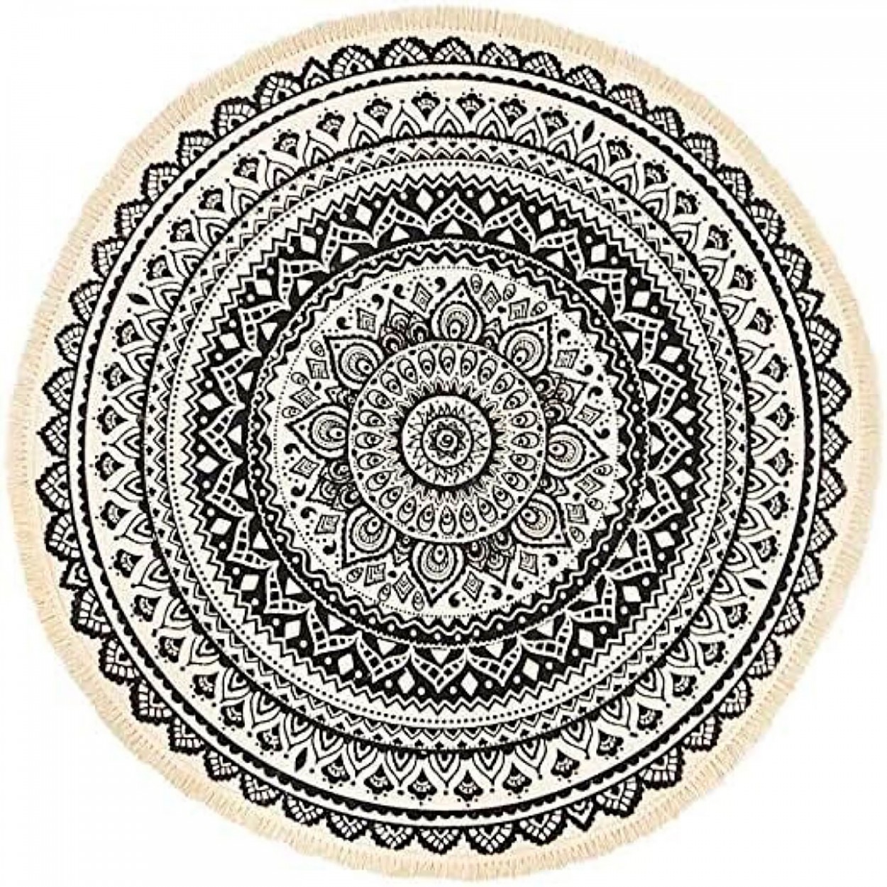 ALFOMBRA CIRCULAR NOMADA BLACK&WHITE 90CM