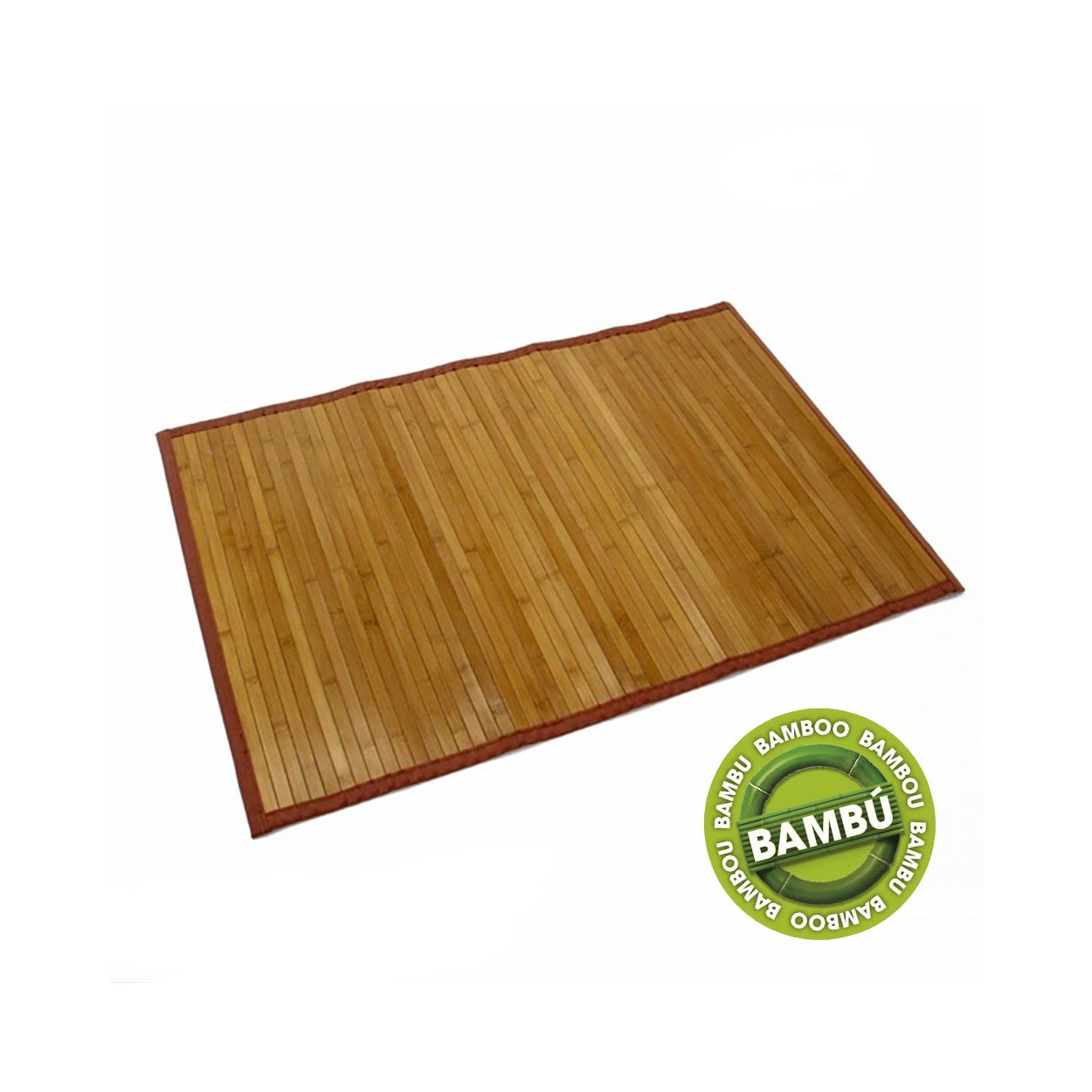 Alfombra de Salón o Comedor, color Madera, de Bambú Natural 60 X 90cm Natur, 60x90 - Hogar y Más