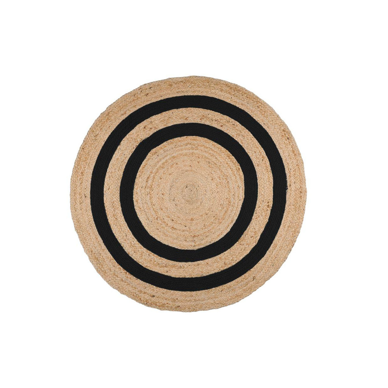 ALFOMBRA DE YUTE MAVI NEGRO Ø90