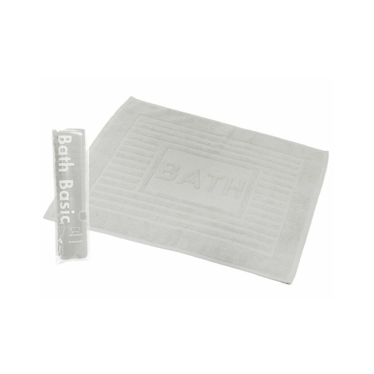 Alfombra para Baño Rectangular, de Algodón y Rizo Americano, Color Blanco. Diseño Bath - Hogar y Más