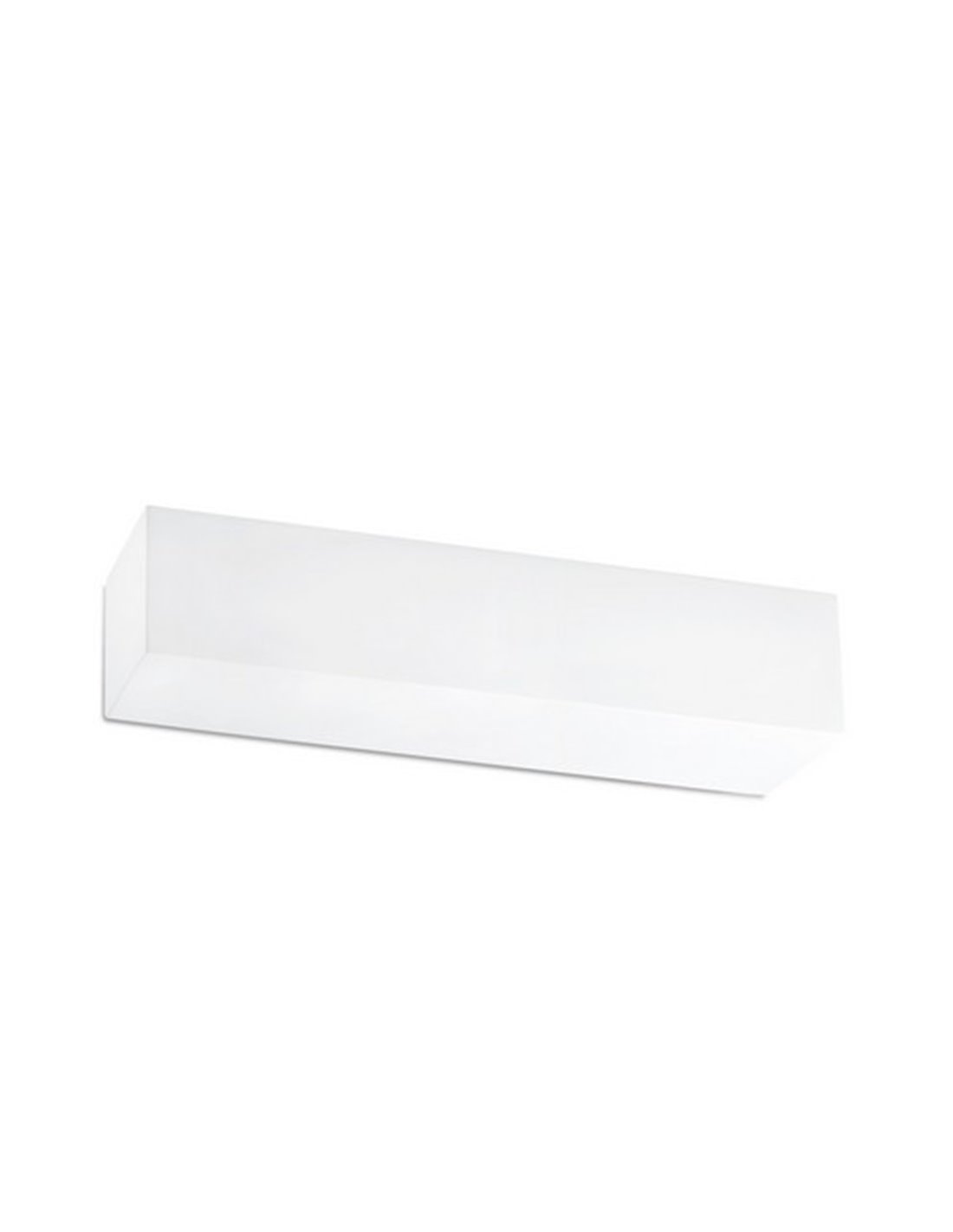 Aplique de pared Eaco – Faro – Lámpara rectangular de yeso, Blanco, 35.3 cm