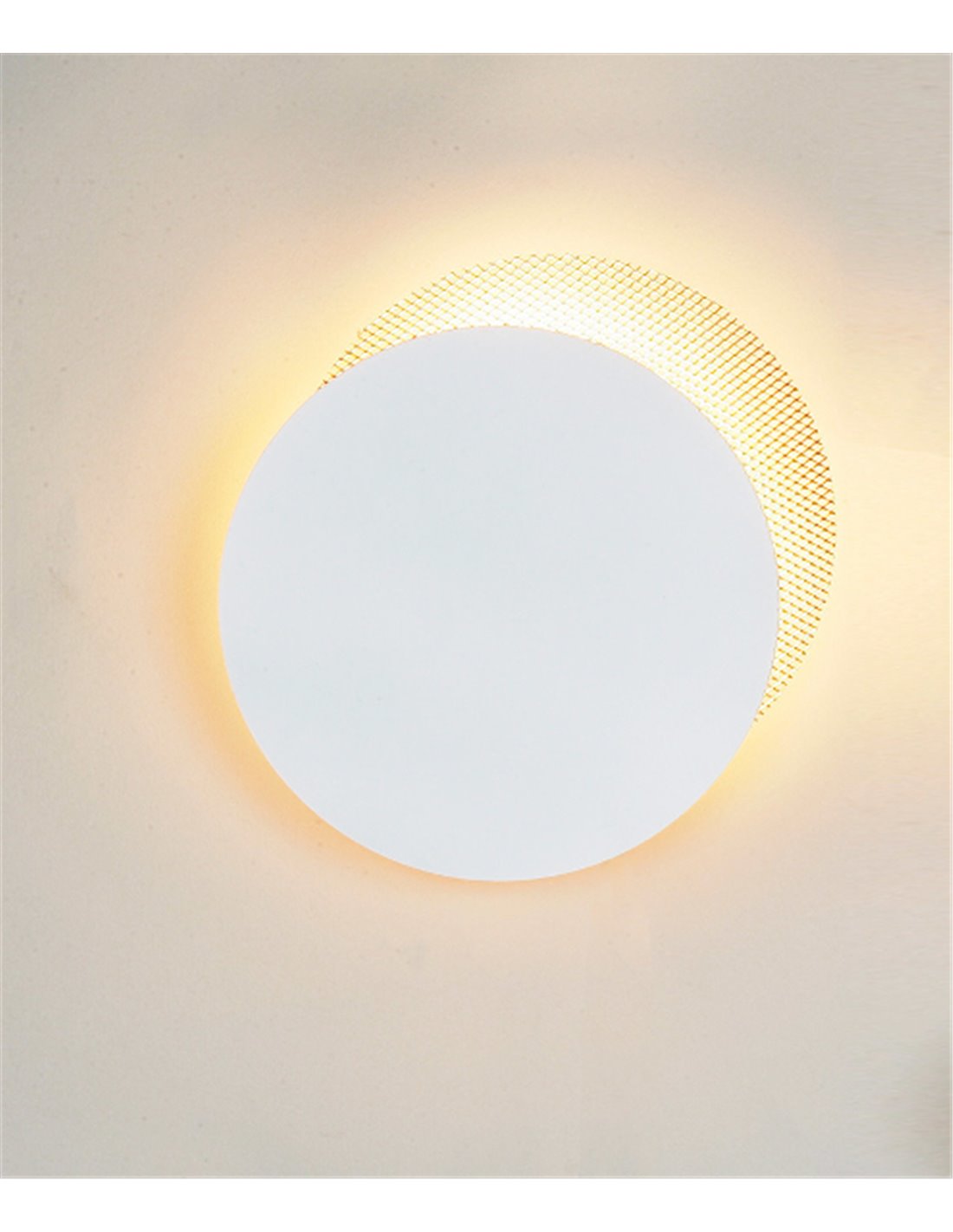 Aplique de pared Eclipse – MYO – Disco ajustable, diseño moderno en blanco o negro