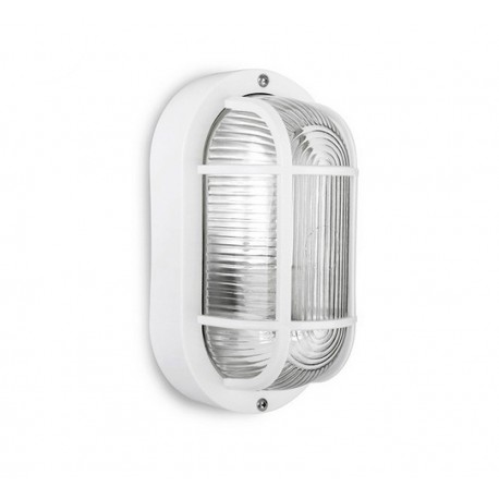 Aplique de Pared Exterior Oval Blanco IP54