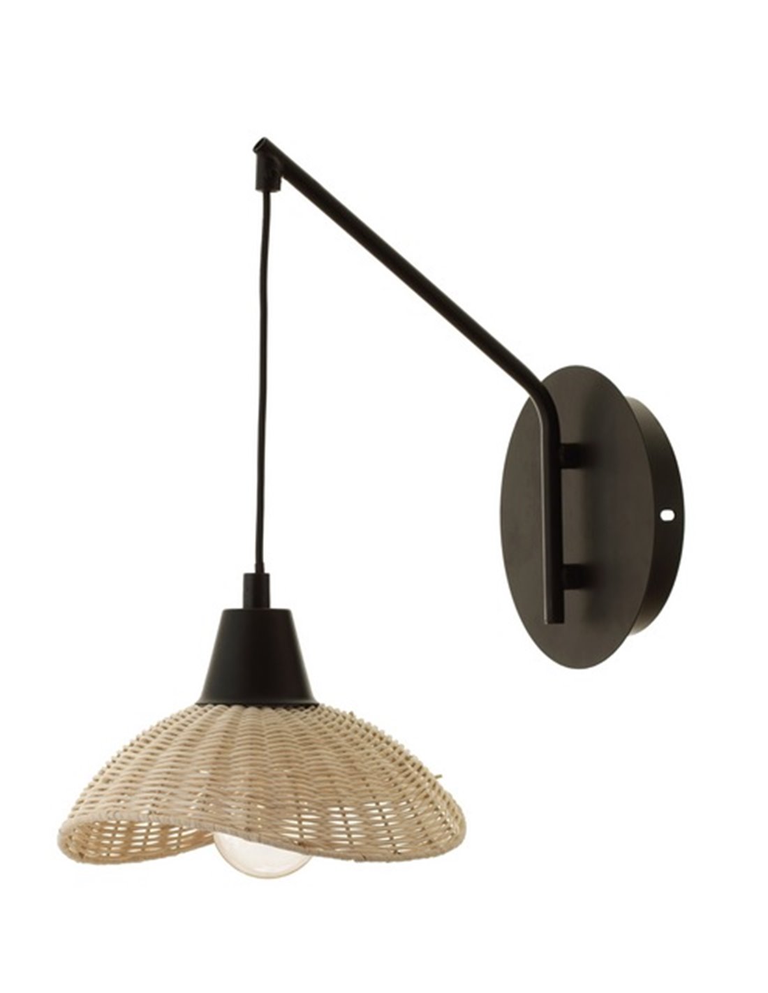 Aplique de pared Kasteli - IDP Lampshades - Lámpara de pared colgante de mimbre