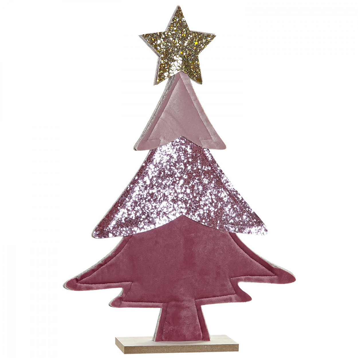 ÁRBOL DE NAVIDAD PINKY PURPURINA DECORATIVO 24x5x35CM