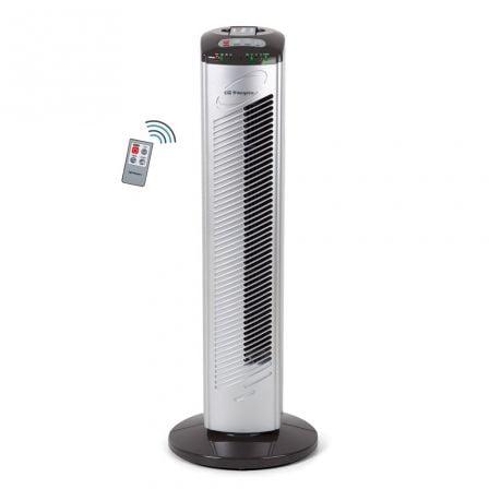 Orbegozo TWM 0975 Ventilador de Torre Oscilante Silencioso 45W con 3 Velocidades, Mando a Distancia y Temporizador Programable
