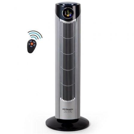 Orbegozo TWM 1010 Ventilador de Torre Iónico Oscilante 90º, 45W, 3 Velocidades, Display Digital, Mando a Distancia, 89 cm