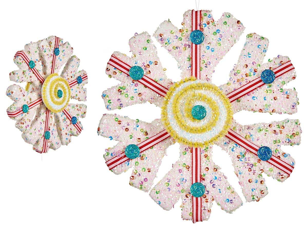 Krist+ Copo de Nieve Rojo y Blanco 17 cm (8 Unidades)