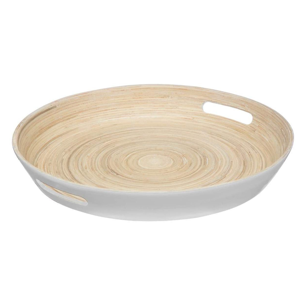 BANDEJA BLANCA DE MADERA NÓRDICA Ø42