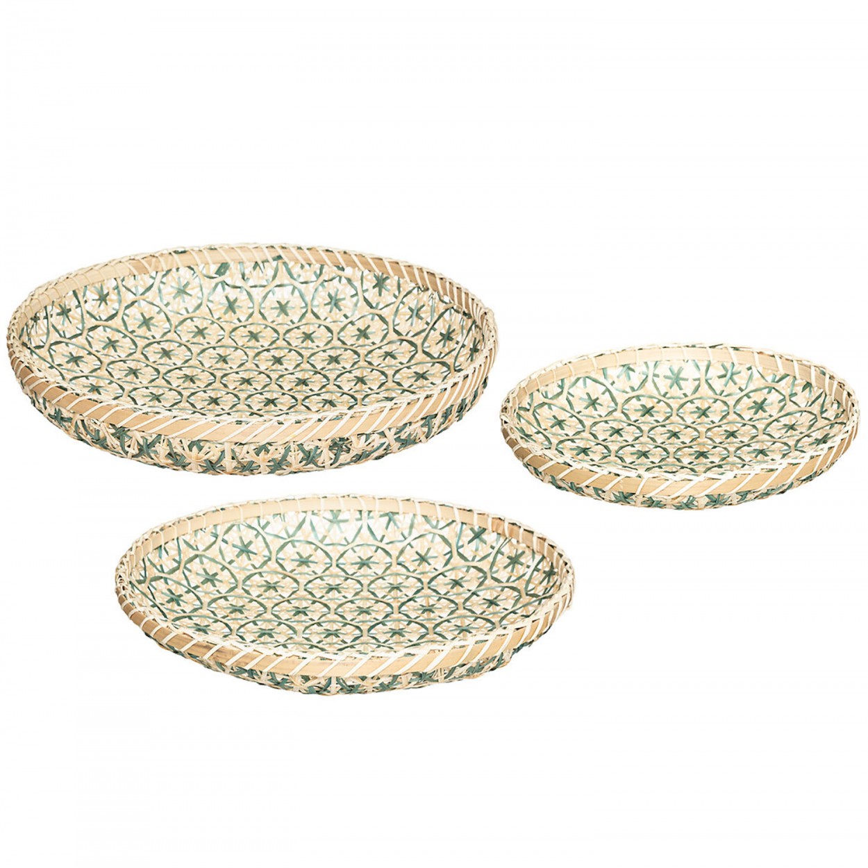 BANDEJA DECORATIVA BAMBÚ NATUR GUEKE SET 3