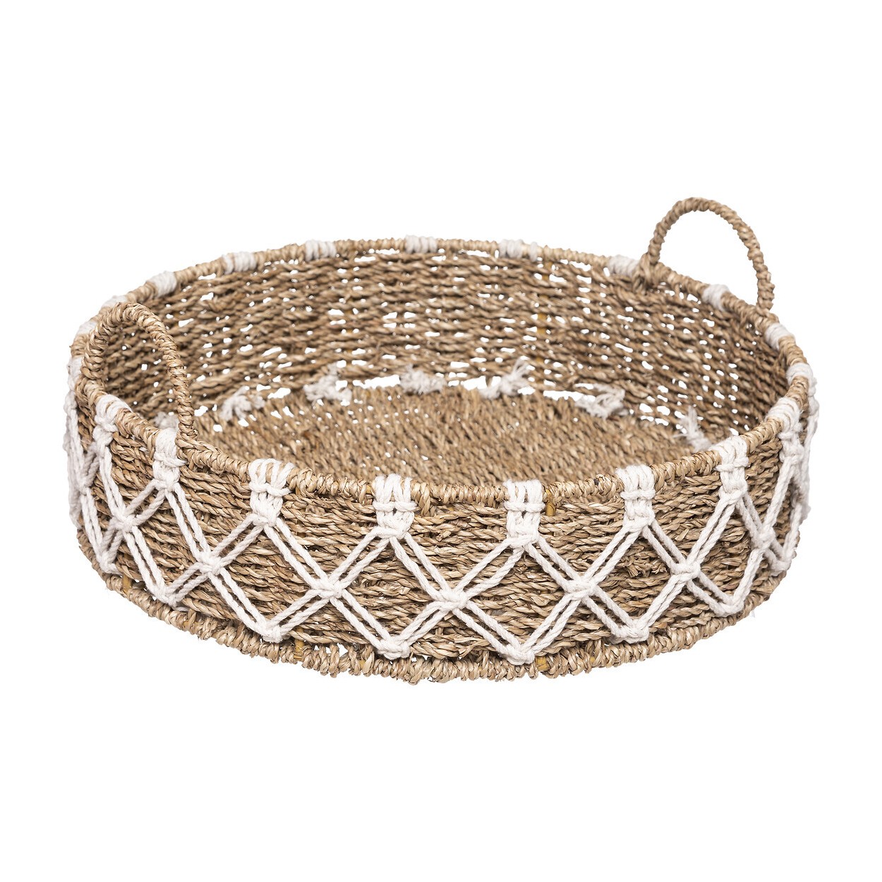 BANDEJA DECORATIVA MACRAMÉ 38,5X15,5