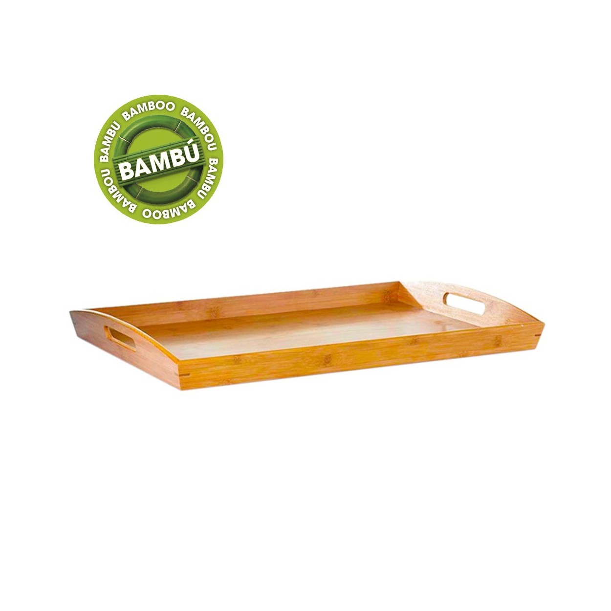 Bandeja de madera Classic  bambú, Hogar y Mas