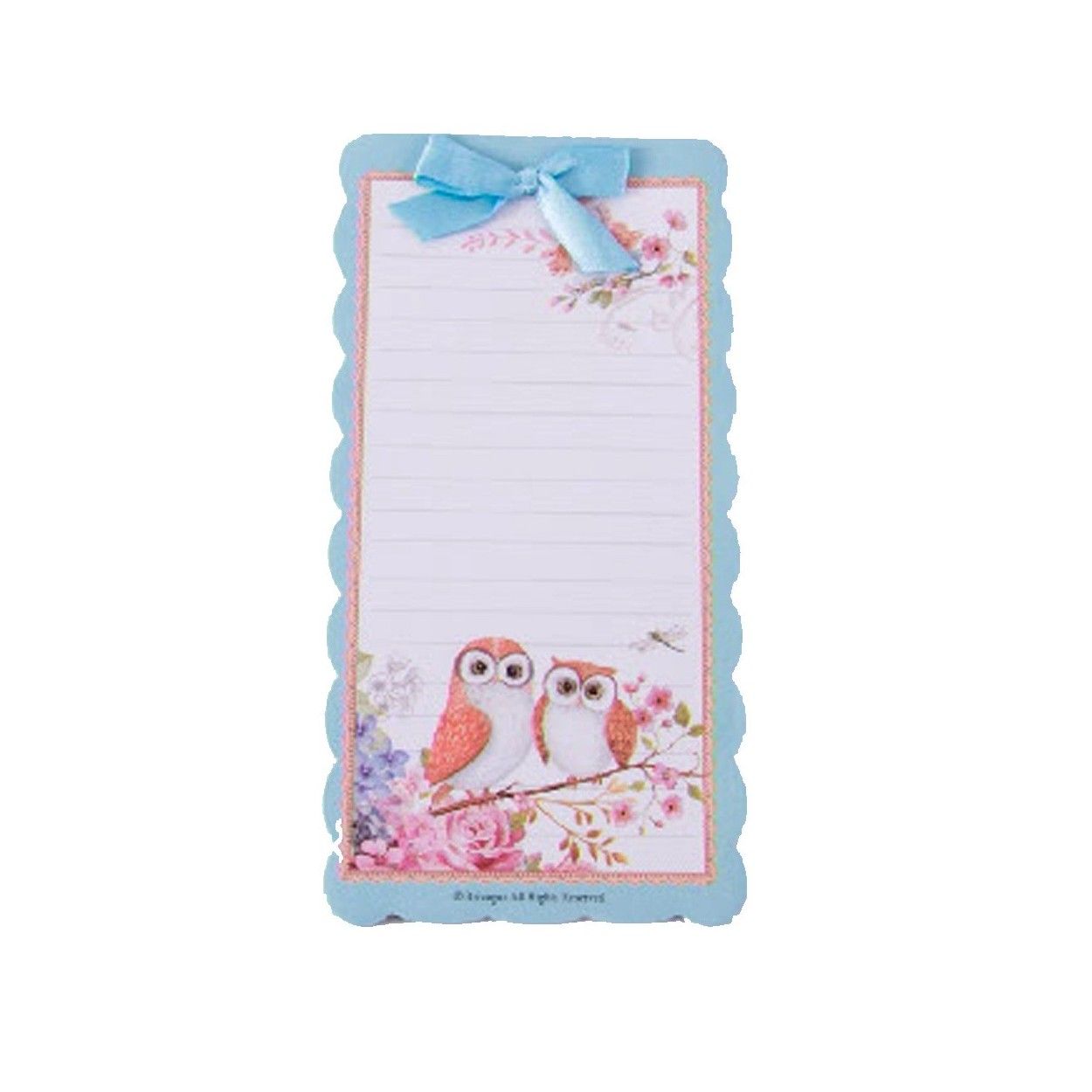 Bloc de notas modelo búhos.