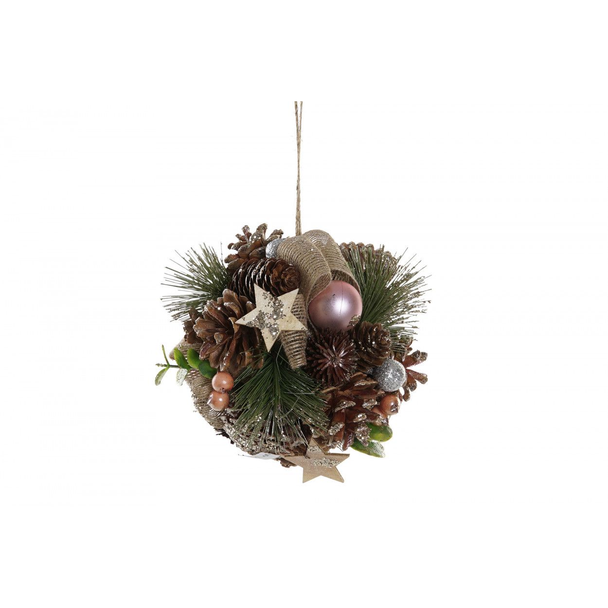 BOLA DE NAVIDAD DECORACIÓN "PIÑA" 14X14X14