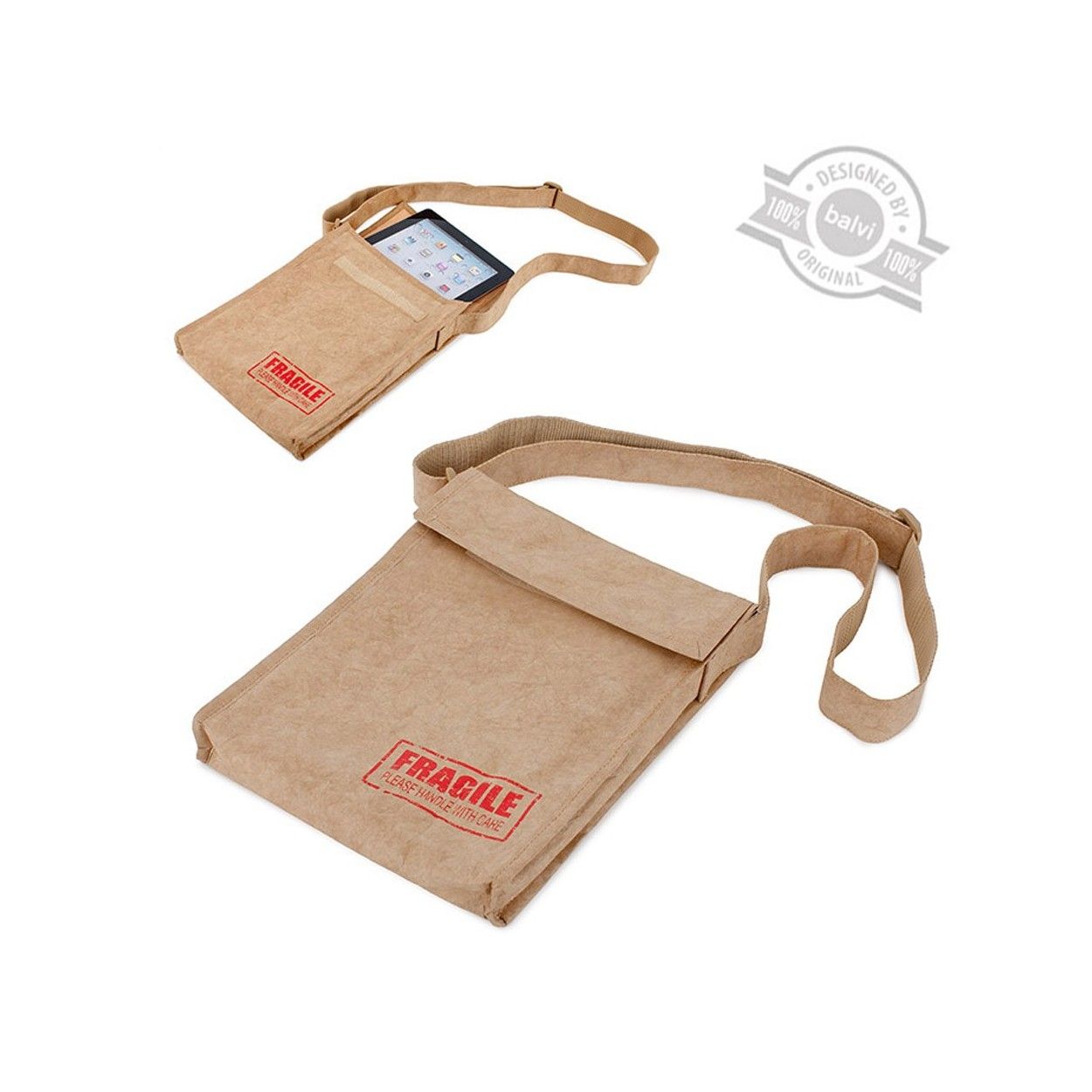 Bolsa bandolera Fragile tyvek