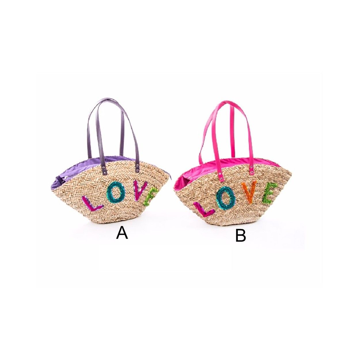 Bolso ``Secret Love´´ - Mimbre Natural   (30x63x17 cm)