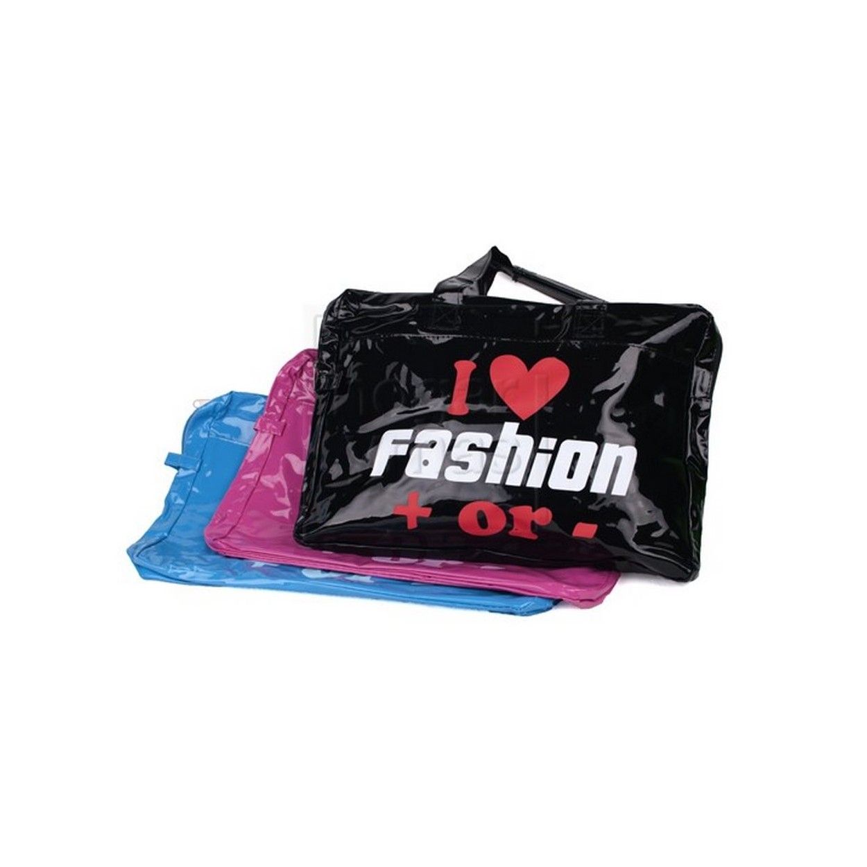 BOLSO EN PVC CON ASAS Y VELCRO.