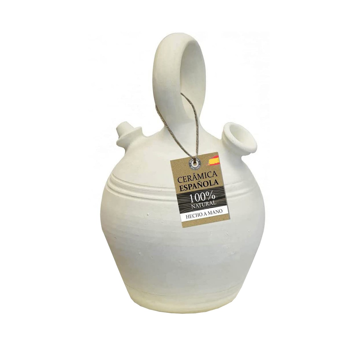 BOTIJO DISPENSADOR AGUA BARRO COCIDO 4,25L. Plato NO incluido.