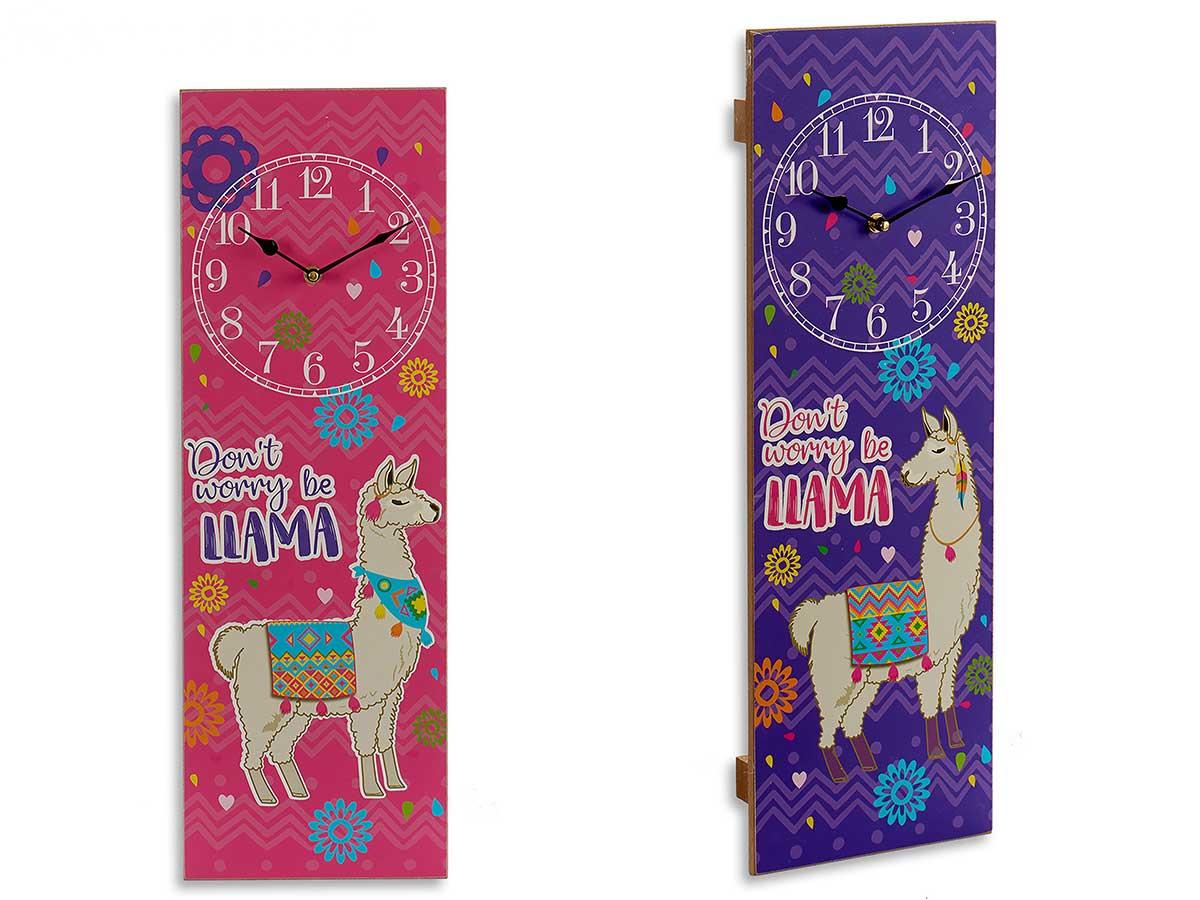 Giftdecor Reloj de Madera Rectangular con Diseño de Llama, 20x60x2 cm (12 Unidades)