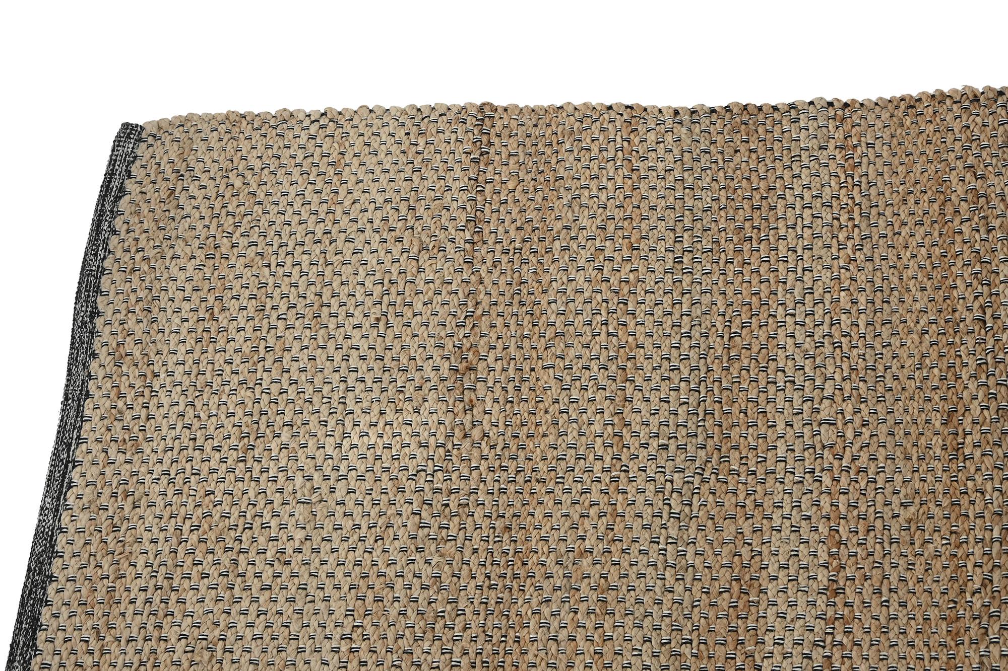 DKD Home Decor Alfombra Boho Marrón Hecha a Mano de Yute, Algodón y Poliéster 175 x 75 cm