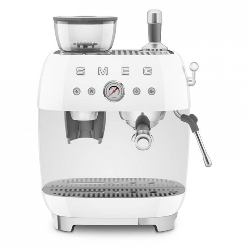 CAFETERA ESPRESSO CON MOLINILLO SMEG BLANCA