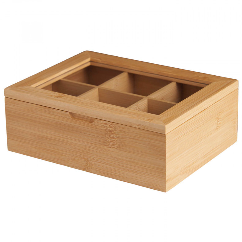 CAJA BAMBÚ PARA BOLSITAS TÉ