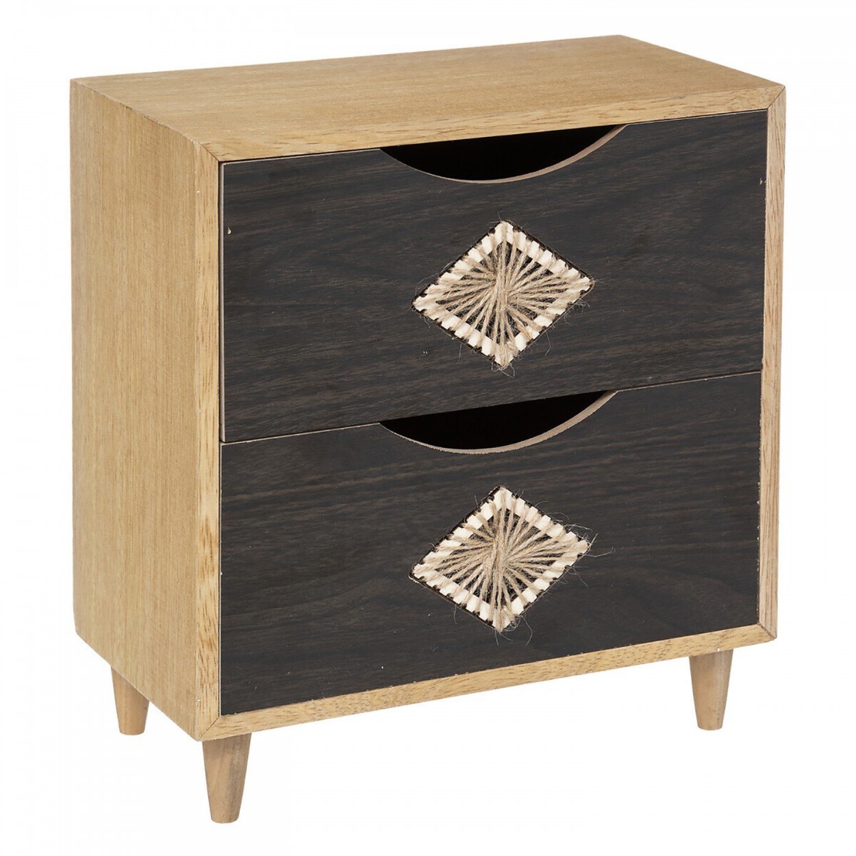 JOYERO MADERA CON 2 CAJONES 24,7X13X27,3