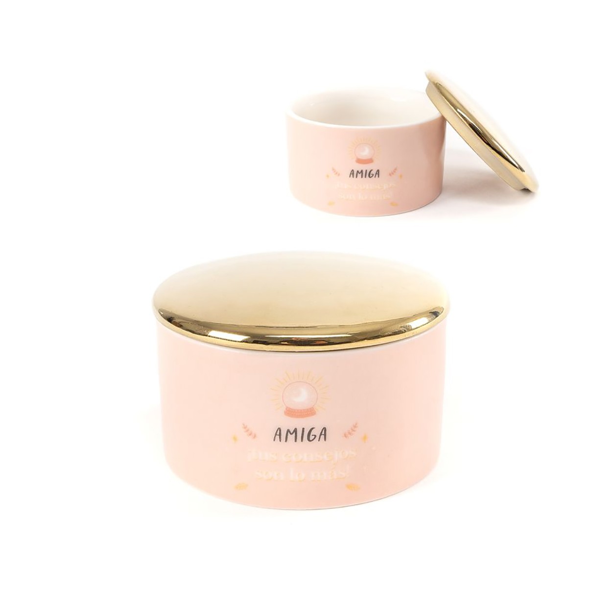 CAJITA CERÁMICA "AMIGA" REGALO ORIGINAL 7,7X4,5X7,7