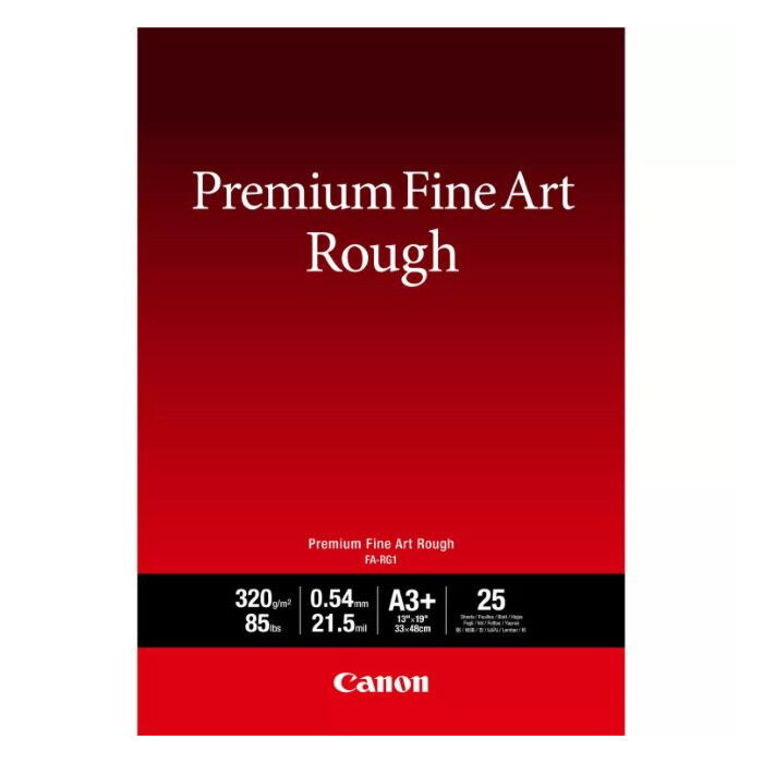 CANON PREMIUM FINE ART ROUGH 320G FA-RG 1 A3+ 25H PAPEL FOTOGRÁFICO