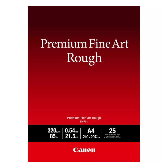 CANON PREMIUM FINE ART ROUGH 320G FA-RG 1 A4 25H PAPEL FOTOGRÁFICO