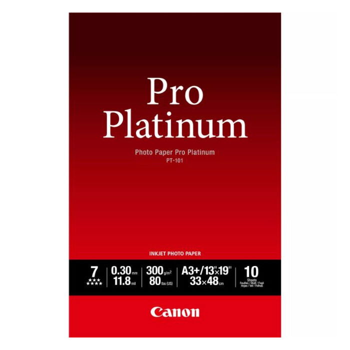 CANON PRO PLATINUM PT-101 300G A3+ 10H PAPEL FOTOGRÁFICO