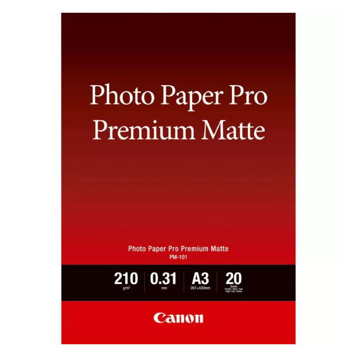 CANON PRO PREMIUM MATE 210G PM-101 A3 20H PAPEL FOTOGRÁFICO