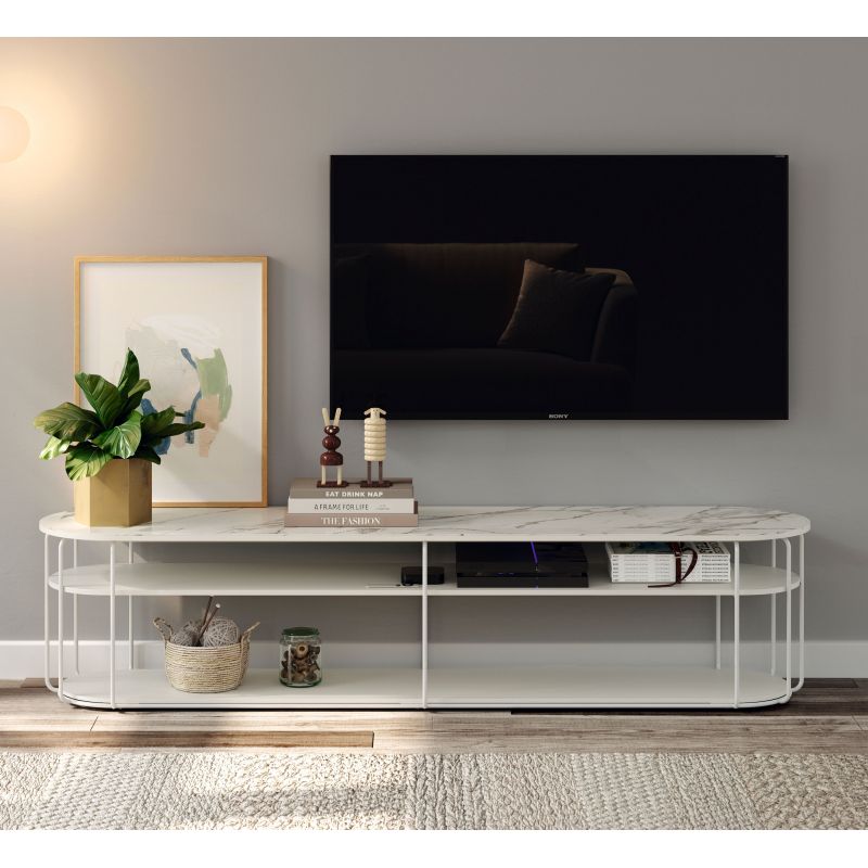 Mueble de televisión Cava acabados Snow, Kalos & White