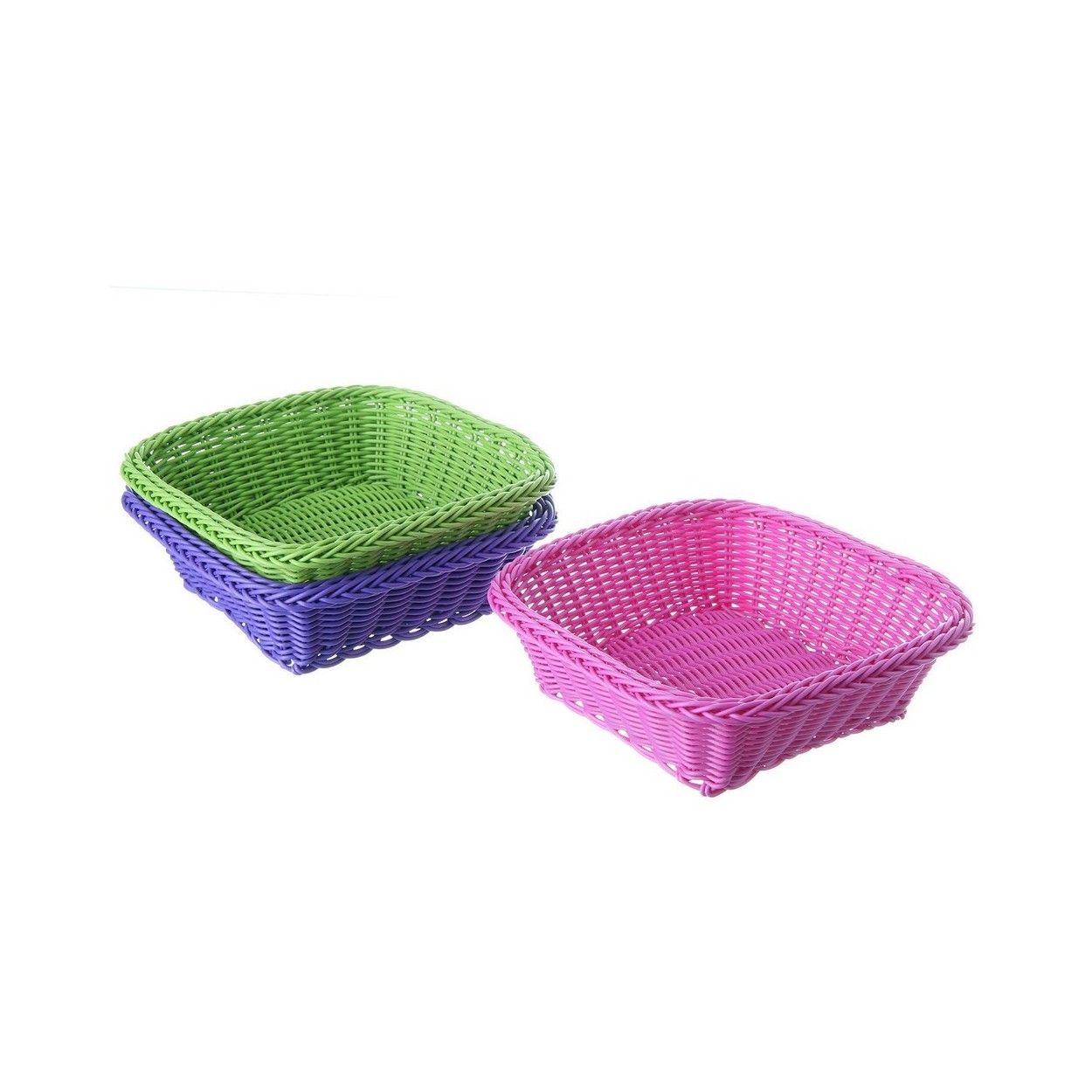 Cesta cuadrada (20x20x7 cm). 3 colores
