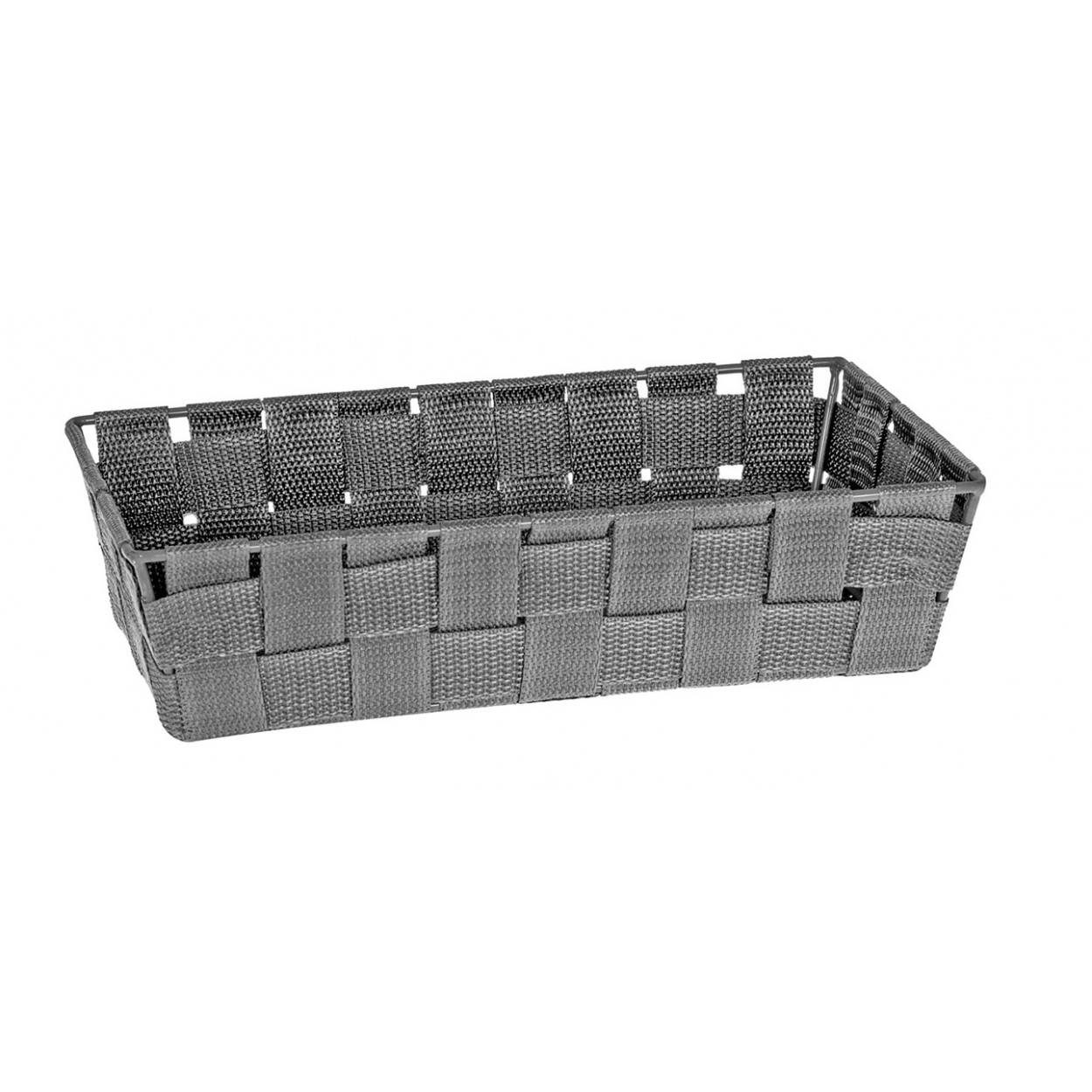 CESTA TRENZADA GRIS ALMACENAJE 28X16X7